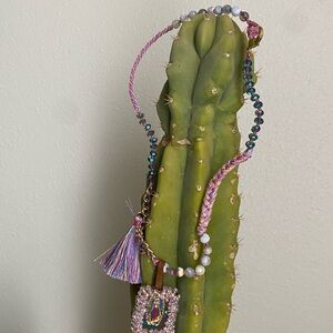 Colorful Beaded Necklace with Tassel